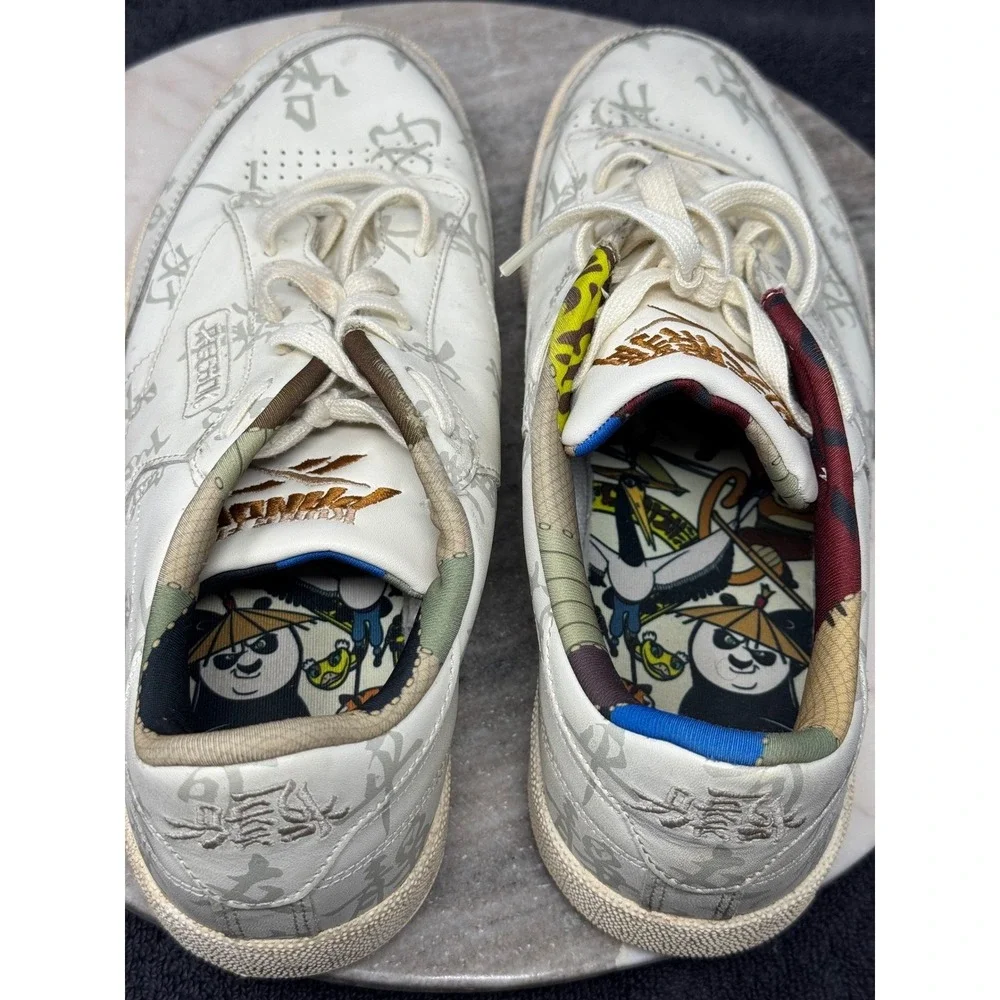 Reebok Club C 85 Kung‎ Fu Panda White Graphic Men's Sneakers Shoes Size 10.5